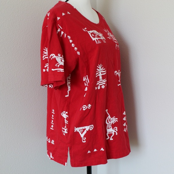Vintage Red Short Sleeve Boxy T-Shirt - Picture 3 of 7